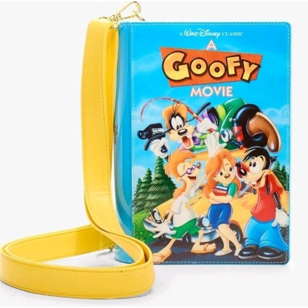 Loungefly Disney A Goofy Movie VHS Tape Figural Max Roxanne Goofy Crossbody Bag